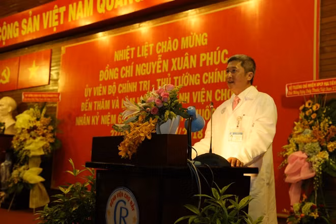 Phó GS.TS Nguyễn Trường Sơn-Giám đốc BV Chợ Rẫy phát biểu.