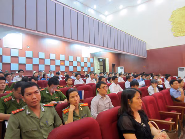 Các đại biểu tại Hội nghị tập huấn phòng chống khủng bố.