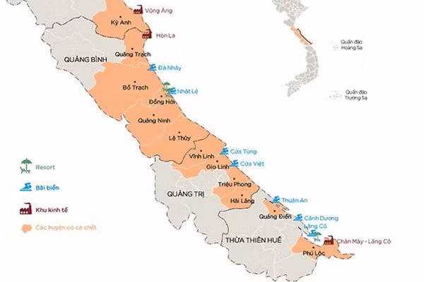 Cá chết lan rộng ở miền Trung thế nào.