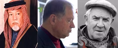Từ trái qua: Sheikh Kamal Adham; Farhad Azima; và Loftur Johannesson, người Iceland.