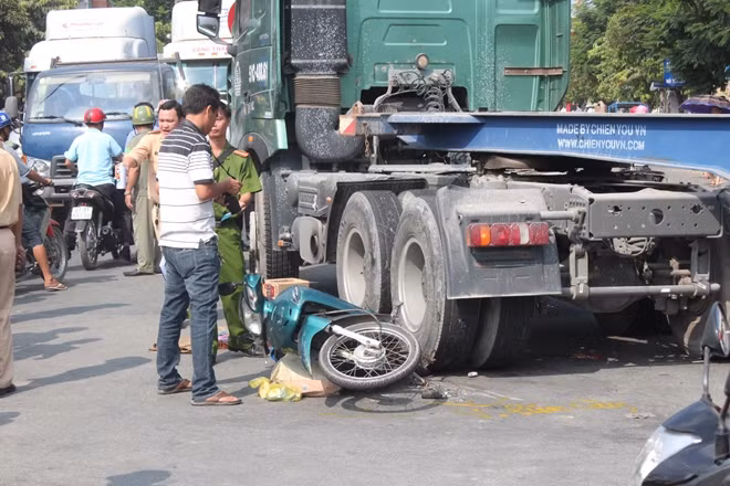 Hiện trường vụ tai nạn.