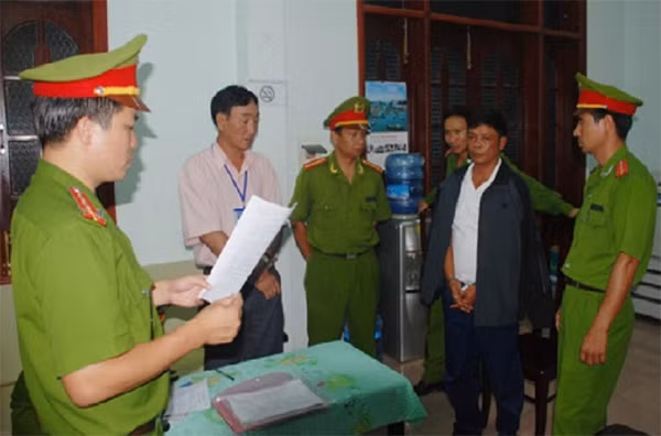 Ông Lê Đình Trọng khi mới bị bắt giữ.