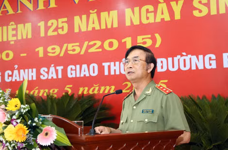 Thượng tướng Đặng Văn Hiếu, Ủy viên TW Đảng, Thứ trưởng Thường trực Bộ Công an phát biểu tại buổi Lễ.