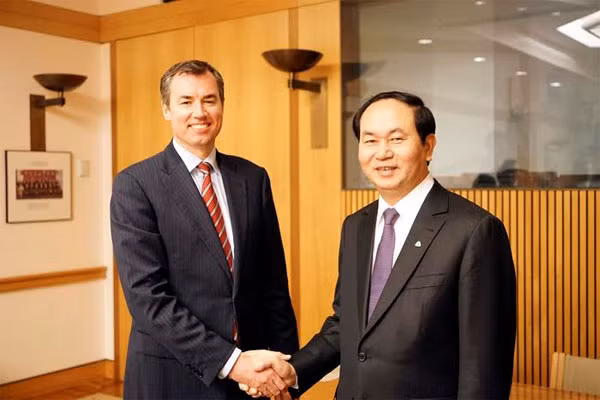 Bộ trưởng Trần Đại Quang và ngài Michael Keenan, Bộ trưởng Bộ Tư pháp Liên Bang Australia.