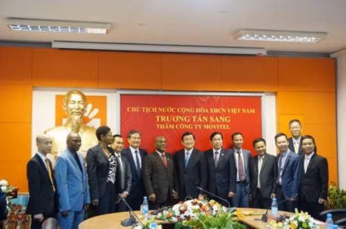 Chủ tịch nước Trương Tấn Sang thăm và làm việc với Công ty Movitel.