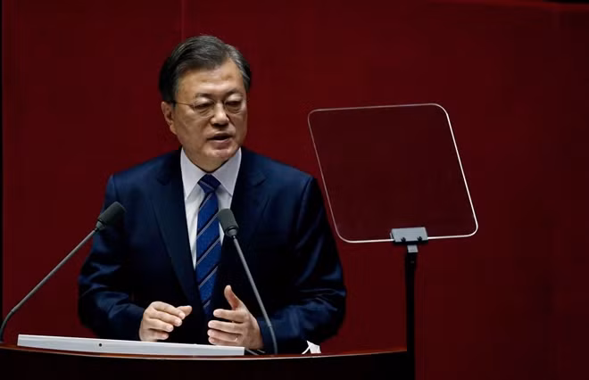 Tổng thống Hàn Quốc Moon Jae-in. Ảnh: Reuters