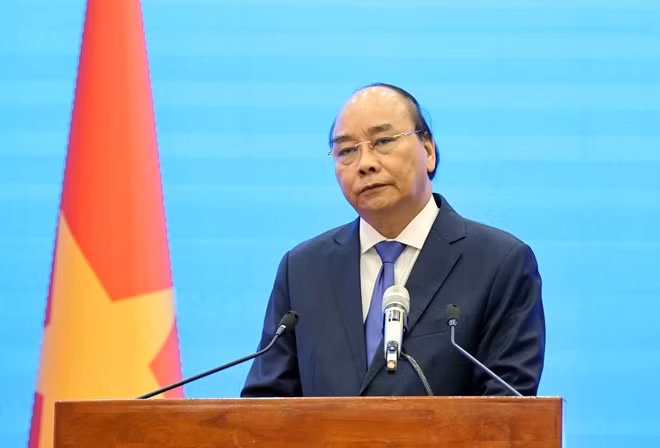 Thủ tướng Nguyễn Xuân Phúc phát biểu tại buổi lễ.