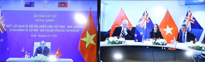 Hội đàm cấp cao Việt Nam - New Zealand được tổ chức theo hình thức trực tuyến.