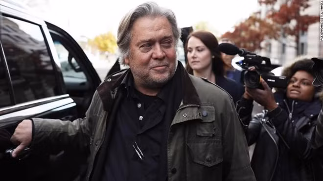 Ông Steven Bannon, cựu cố vấn chiến dịch tranh cử của Tổng thống Trump, đã bị bắt. Ảnh: CNN