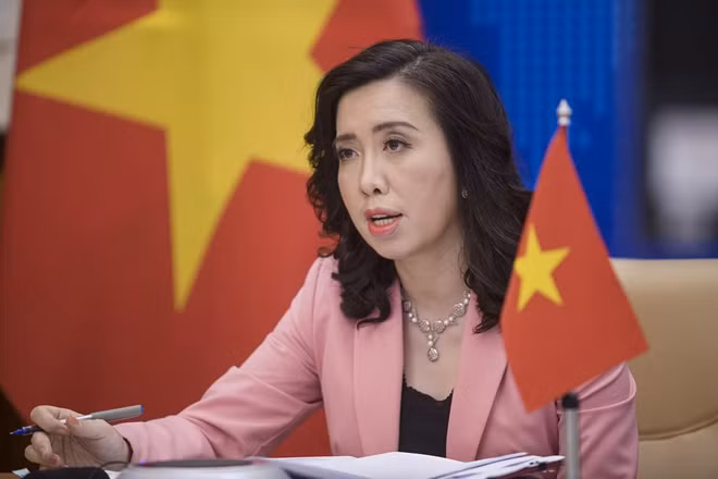 Người phát ngôn Bộ Ngoại giao Lê Thị Thu Hằng tại buổi họp báo thường kỳ ngày 27/5.