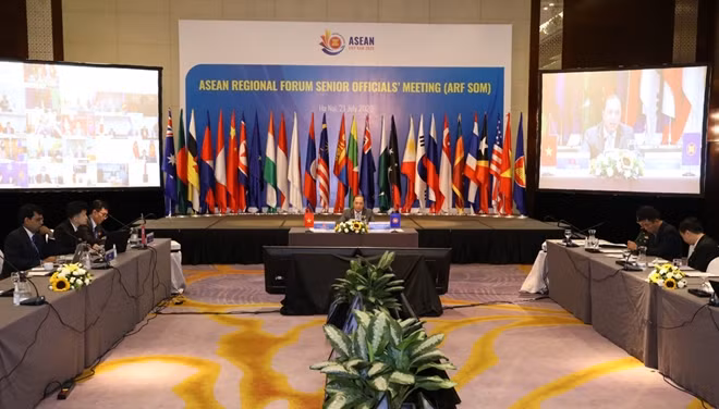 Hội nghị Quan chức cao cấp Diễn đàn Khu vực ASEAN diễn ra theo hình thức trực tuyến.