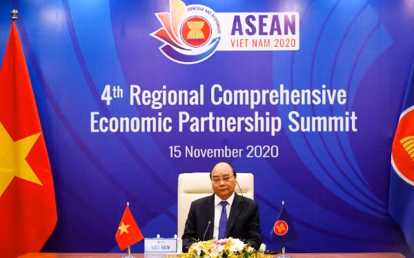 Trước đó, sáng cùng ngày, Hội nghị Cấp cao Hiệp định RCEP đã diễn ra. Trước đó, sáng cùng ngày, Hội nghị Cấp cao Hiệp định RCEP đã diễn ra.
