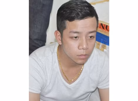 "Trùm cỏ" Hồ Sĩ Diện tại cơ quan CSĐT Công an quận Ngũ Hành Sơn TP Đà Nẵng.