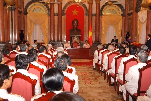 Toàn cảnh buổi gặp mặt. Ảnh Việt Hưng.