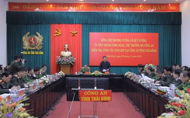 Đồng chí Đặng Trọng Thăng phát biểu tại buổi kiểm tra