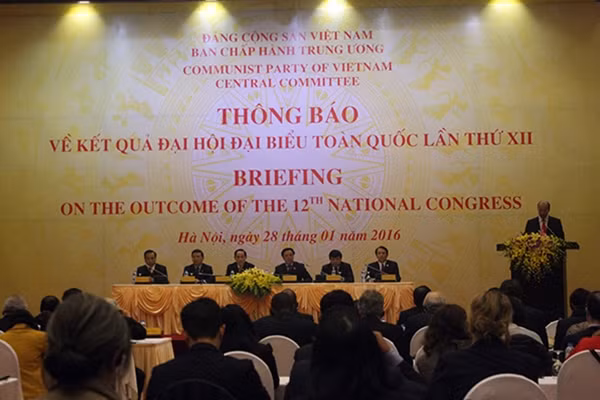 Cuộc thông báo kết quả Đại hội diễn ra chiều 28-1.