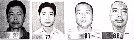 Đối tượng Bằng, Duy, Thái, Lục.