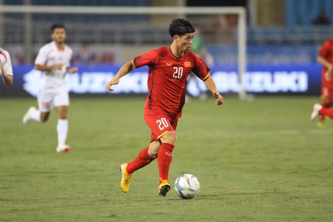 Công Phượng là cầu thủ chơi nổi bật nhất bên phía U23 Việt Nam trong trận đấu với U23 Palestine.