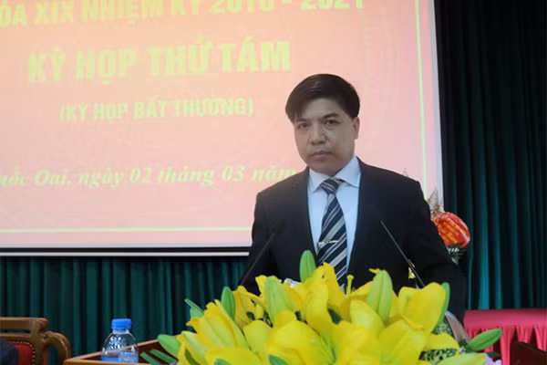 Tân Chủ tịch UBND huyện Quốc Oai Đỗ Huy Chiến
