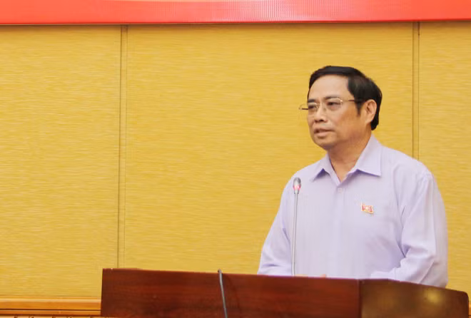 Đồng chí Phạm Minh Chính phát biểu tại buổi Lễ. Đồng chí Phạm Minh Chính phát biểu tại buổi Lễ.