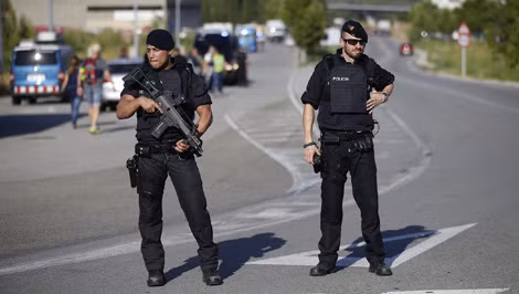 An ninh được tăng cường ở Barcelona. Ảnh: Washington Examiner.