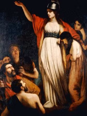 Tranh minh họa nữ vương Boudicca.