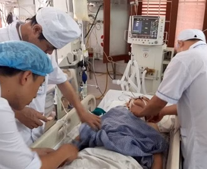 Chị Thu đang điều trị tại bệnh viện.