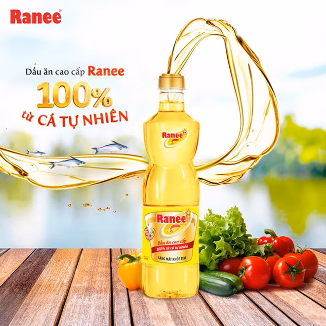 Dầu ăn cao cấp Ranee chiết xuất từ 100% tinh dầu cá.