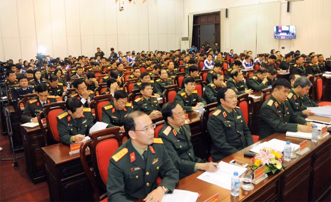 Các đại biểu tham dự Diễn đàn “Tuổi trẻ xung kích bảo vệ Tổ quốc Việt Nam xã hội chủ nghĩa.