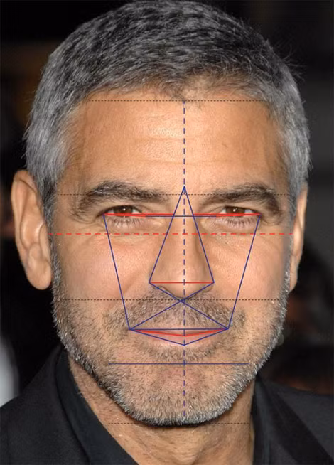 Khuôn mặt tài tử George Clooney. Khuôn mặt tài tử George Clooney.