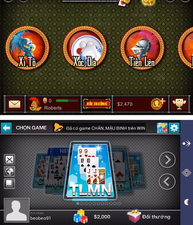 Một trong những hình ảnh của game bài đổi thưởng.