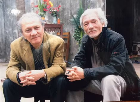 Nhà thơ Võ Thanh An và cố nhà văn Nguyễn Khắc Phục.