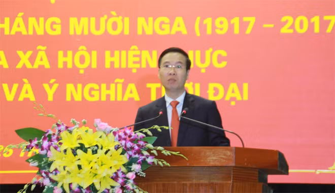 Đồng chí Võ Văn Thưởng phát biểu tại Hội thảo.