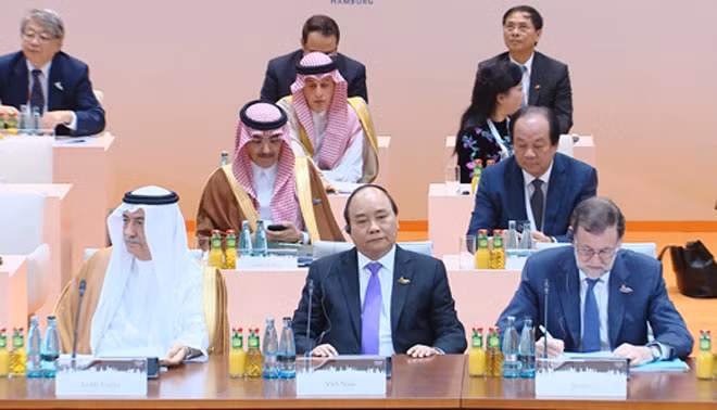 Dự Hội nghị Thượng đỉnh G20, Thủ tướng Nguyễn Xuân Phúc đề nghị G20 thành lập Diễn đàn toàn cầu về khởi nghiệp. Ảnh: VGP/Quang Hiếu