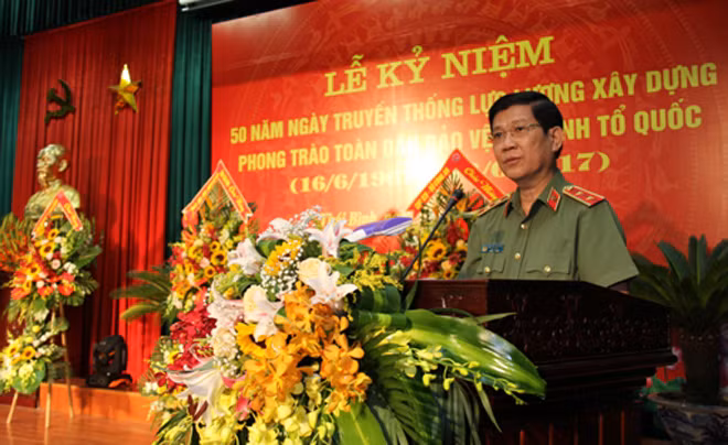 Trung tướng Nguyễn Văn Sơn - Thứ trưởng Bộ Công an phát biểu chỉ đạo tại Lễ kỷ niệm.