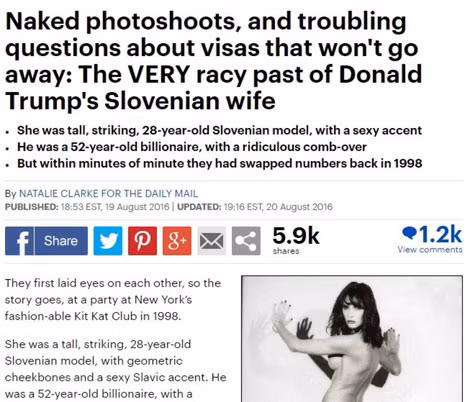 Daily Mail từng đăng tải thông tin không hay về Đệ nhất phu nhân Mỹ.