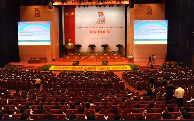Toàn cảnh phiên làm việc thứ nhất Đại hội Đoàn toàn quốc lần thứ XI.