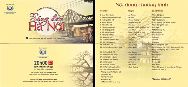 Chương trình diễn ra vào 20 giờ ngày 04 tháng 10 tại Nhà hát Lớn Hà Nội.