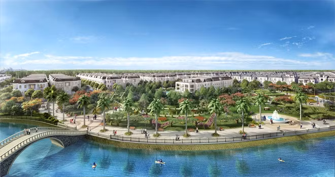 Dải công viên ven kênh với tiện ích đan xen những mảng xanh mang đến một phong cách sống resort trong lòng phố. Dải công viên ven kênh với tiện ích đan xen những mảng xanh mang đến một phong cách sống resort trong lòng phố.