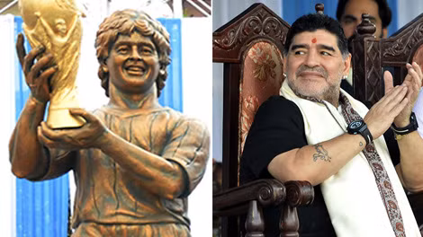 Tượng của Diego Maradona bị chê quá xấu. Tượng của Diego Maradona bị chê quá xấu.