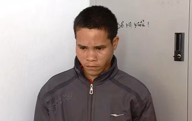 Đối tượng Toản tại Cơ quan công an điều tra (Ảnh: Tuyết Lan)