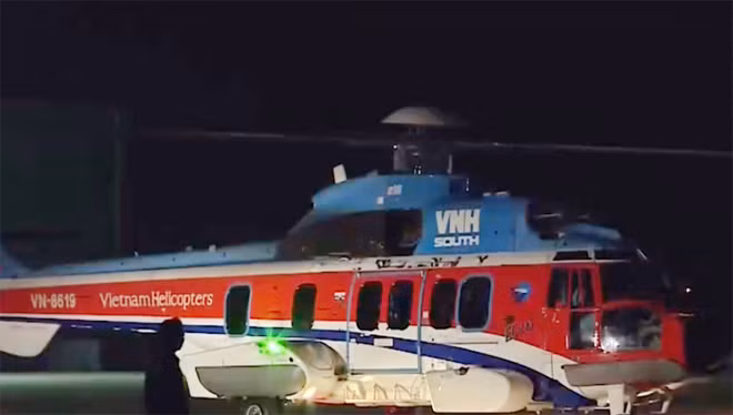 Sau một chặng bay, trực thăng của Tổng Công ty dịch vụ bay miền Nam đã đưa nạn nhân về đến Nha Trang. Sau một chặng bay, trực thăng của Tổng Công ty dịch vụ bay miền Nam đã đưa nạn nhân về đến Nha Trang.