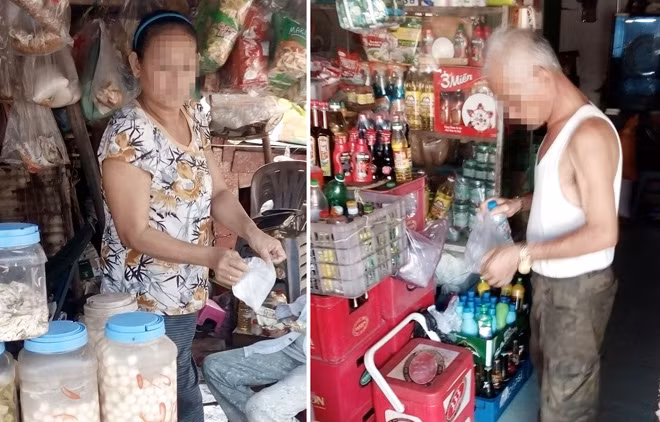 Người bán vô tư bán các loại rượu không rõ nguồn gốc. Người bán vô tư bán các loại rượu không rõ nguồn gốc.
