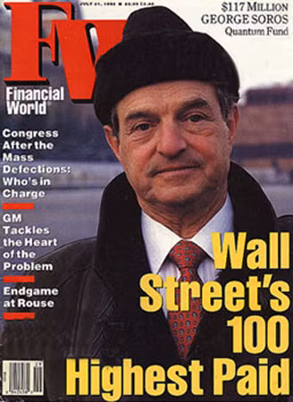 George Soros trên bìa tạp chí Financial World.