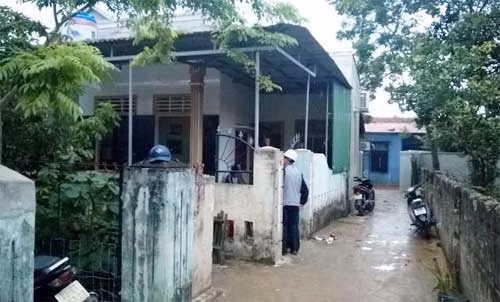 Hiện trường xảy ra vụ án mạng.