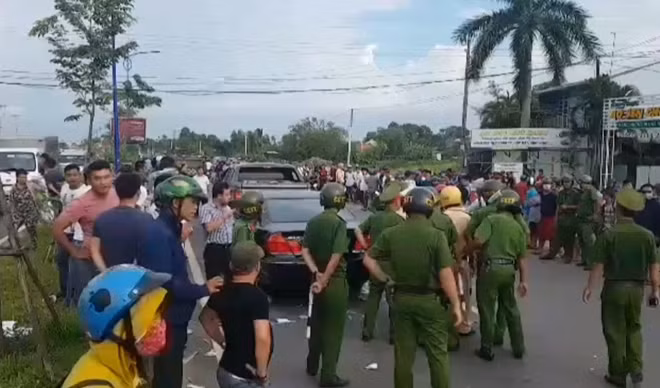 Hiện trường vụ gây rối.