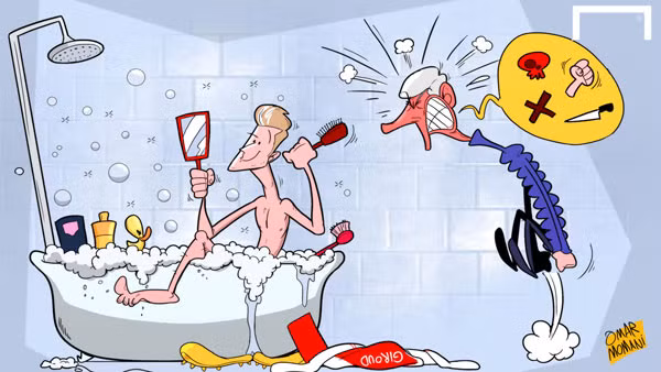HLV Arsenal Arsene Wenger tức điên lên khi cậu học trò Olivier Giroud mắc sai lầm ngớ ngẩn dẫn tới dính thẻ đỏ khiến cả đội trắng tay trong trận gặp Dinamo Zagreb. HLV Arsenal Arsene Wenger tức điên lên khi cậu học trò Olivier Giroud mắc sai lầm ngớ ngẩn dẫn tới dính thẻ đỏ khiến cả đội trắng tay trong trận gặp Dinamo Zagreb.