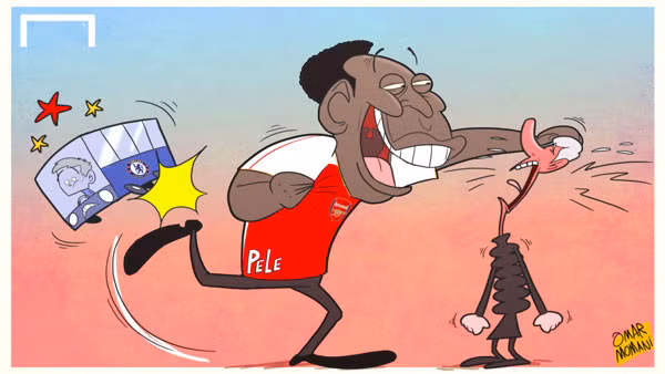 Pele muốn chơi cho Arsenal hơn là Chelsea. Mong muốn của "Vua bóng đá" khiến Wenger sợ phát khóc, bởi Pele cứ "yêu" đội bóng nào đội đó thua. Pele muốn chơi cho Arsenal hơn là Chelsea. Mong muốn của "Vua bóng đá" khiến Wenger sợ phát khóc, bởi Pele cứ "yêu" đội bóng nào đội đó thua.