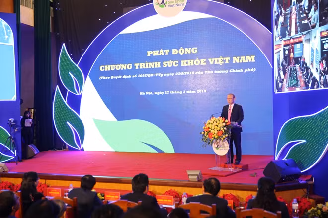 Ông Park Hang Seo phát biểu tại chương trình