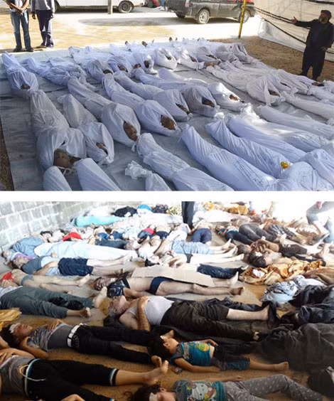 Việc sử dụng chất độc sarin trong cuộc nội chiến ở Syria đã cướp đi sinh mạng của hàng ngàn người. Ảnh: RT.